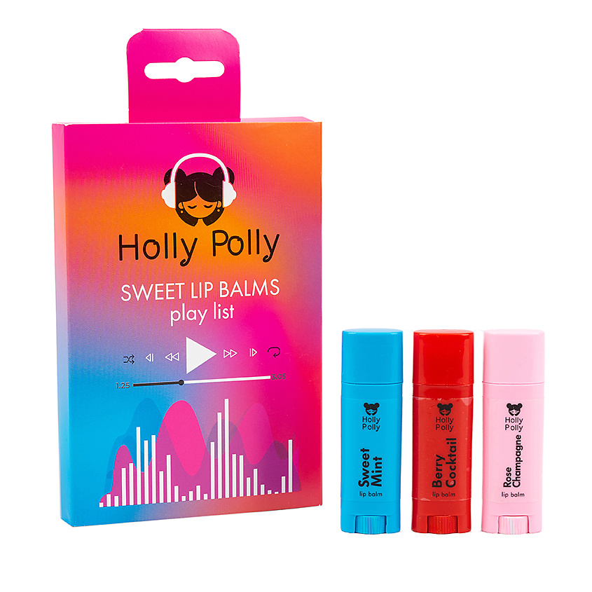 Изображение товара Набор бальзамов для губ Holly Polly SWEET LIP BALMS 3 шт увлажнение и питание женщин и мужчин