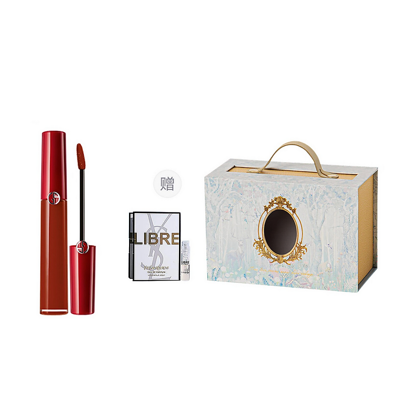 Изображение товара YVES SAINT LAURENT Пробник парфюмерной воды Libre + Помада, Giorgio Armani Lip Maestro №206 + Парфюмерная вода Libre 1.2 мл