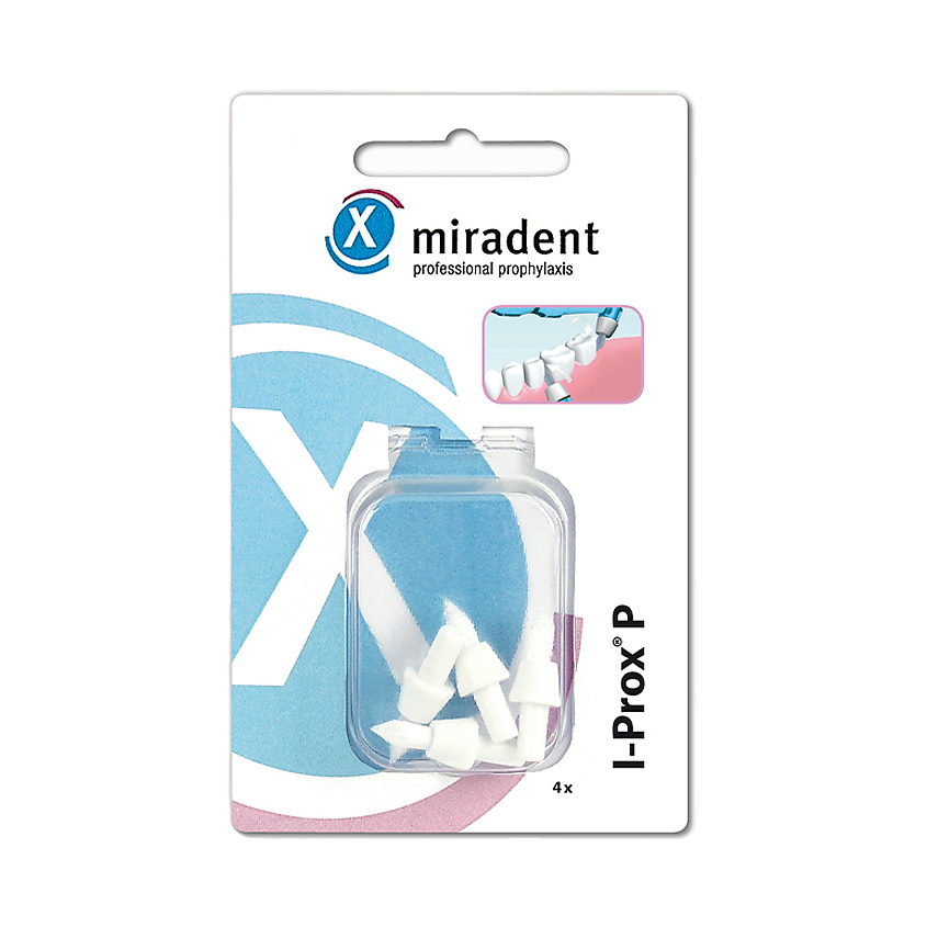 Изображение товара МирДент сменные насадки для монопучковой щетки I-Prox P 4 шт для чистки зубов и брекетов