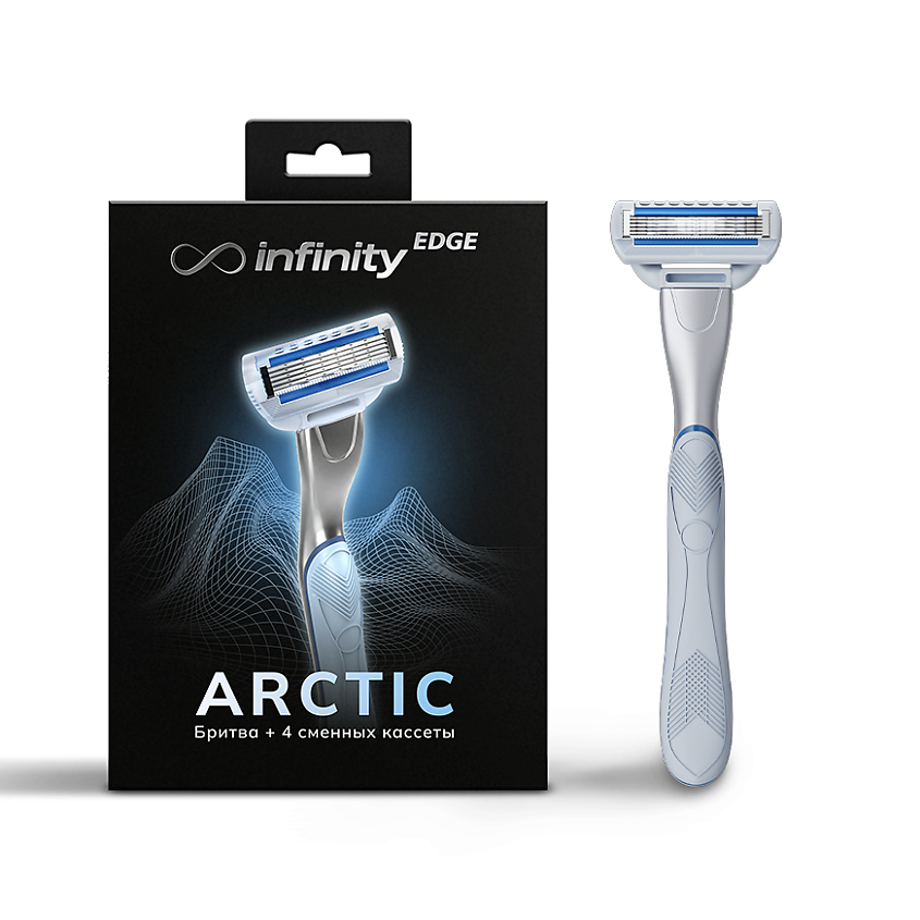 Изображение товара Мужской станок для бритья INFINITY с 5 лезвиями и кейсом, оптимальное качество