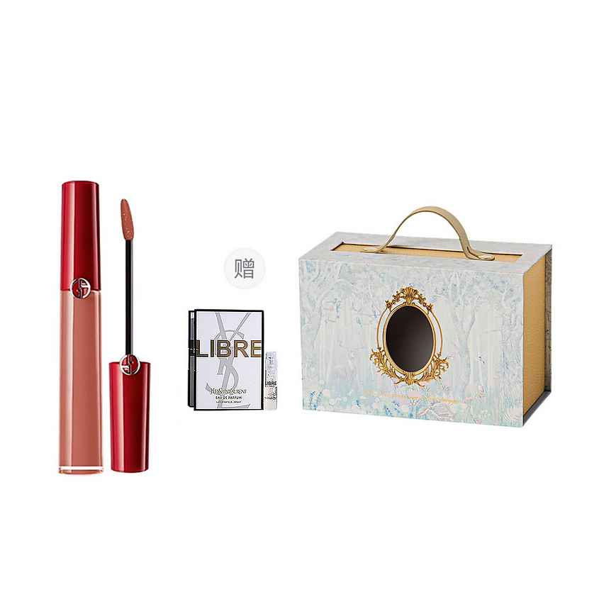 Изображение товара YVES SAINT LAURENT Пробник парфюмерной воды Libre + Помада, Giorgio Armani Lip Maestro №214 + Парфюмерная вода Libre 1.2 мл