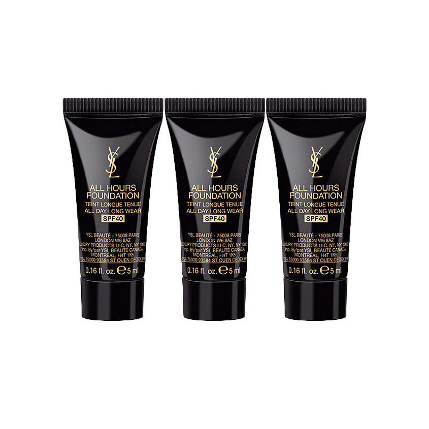 Изображение товара Тональный набор YSL LC2 All Hours Luminous Matte Foundation пробники 3×5 мл Изображение товара Тональный набор YSL LC2 All Hours Luminous Matte Foundation пробники 3×5 мл