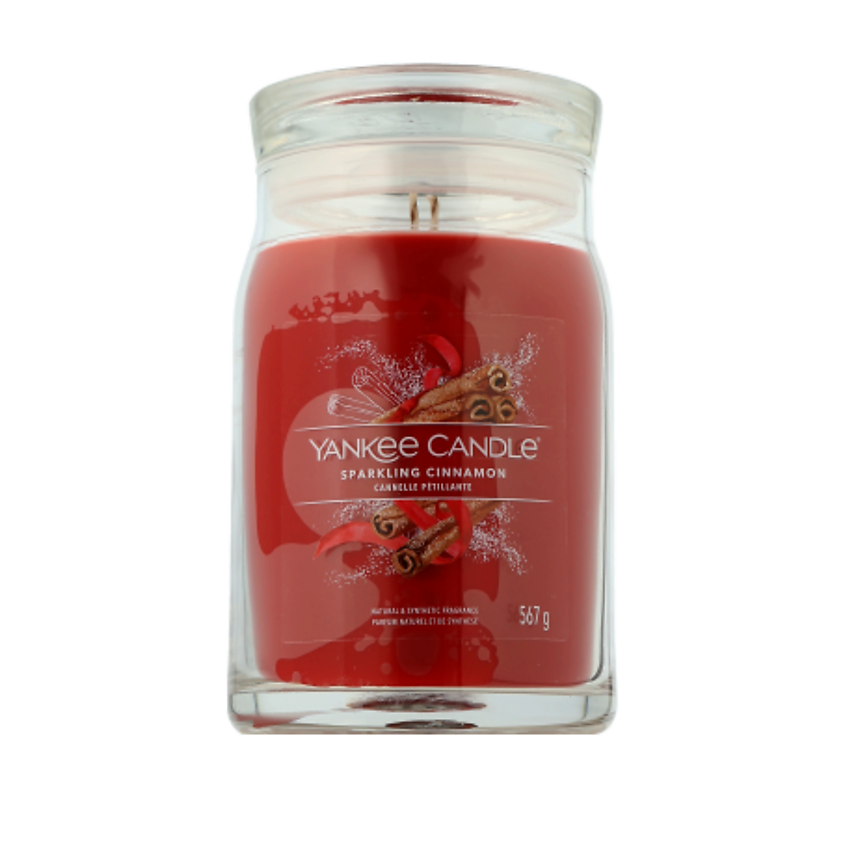 Изображение товара Ароматическая свеча Yankee Candle Sparkling Cinnamon 567 гр зимний аромат