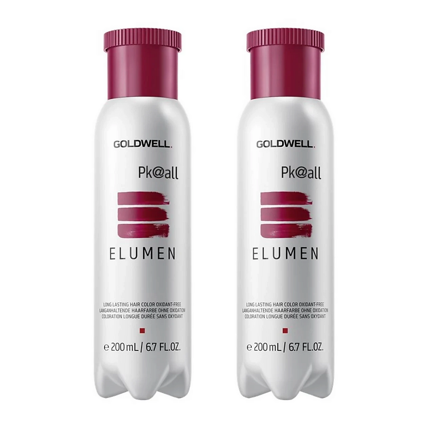 Изображение товара GOLDWELL Краска для волос без аммиака Elumen Pure RV@all, Цвет-(Pink) розовый; 2х200мл