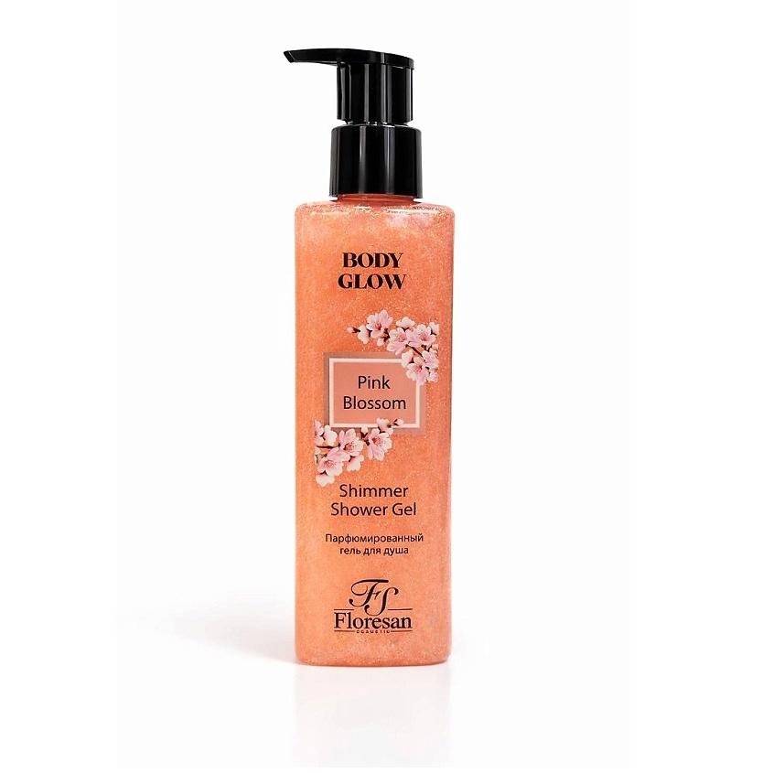 Изображение товара FLORESAN BODY GLOW Pink Blossom гель для душа 250 мл с шиммером