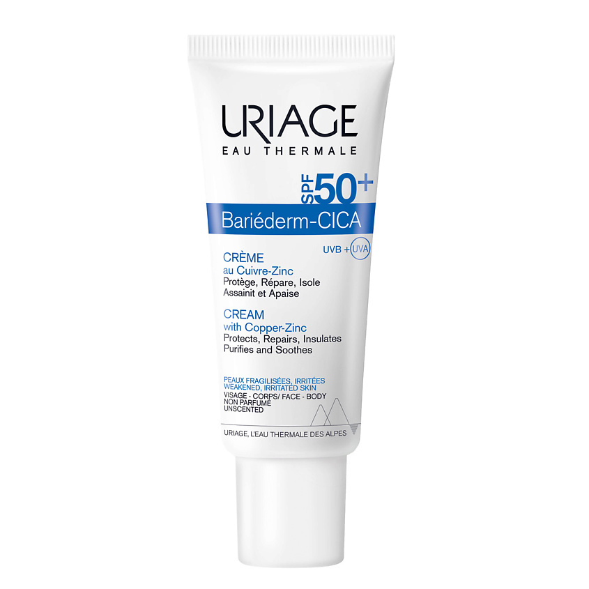 Изображение товара URIAGE Барьедерм SPF50+ цика-крем с медью и цинком для восстановления кожи 40 мл Изображение товара URIAGE Барьедерм SPF50+ цика-крем с медью и цинком для восстановления кожи 40 мл
