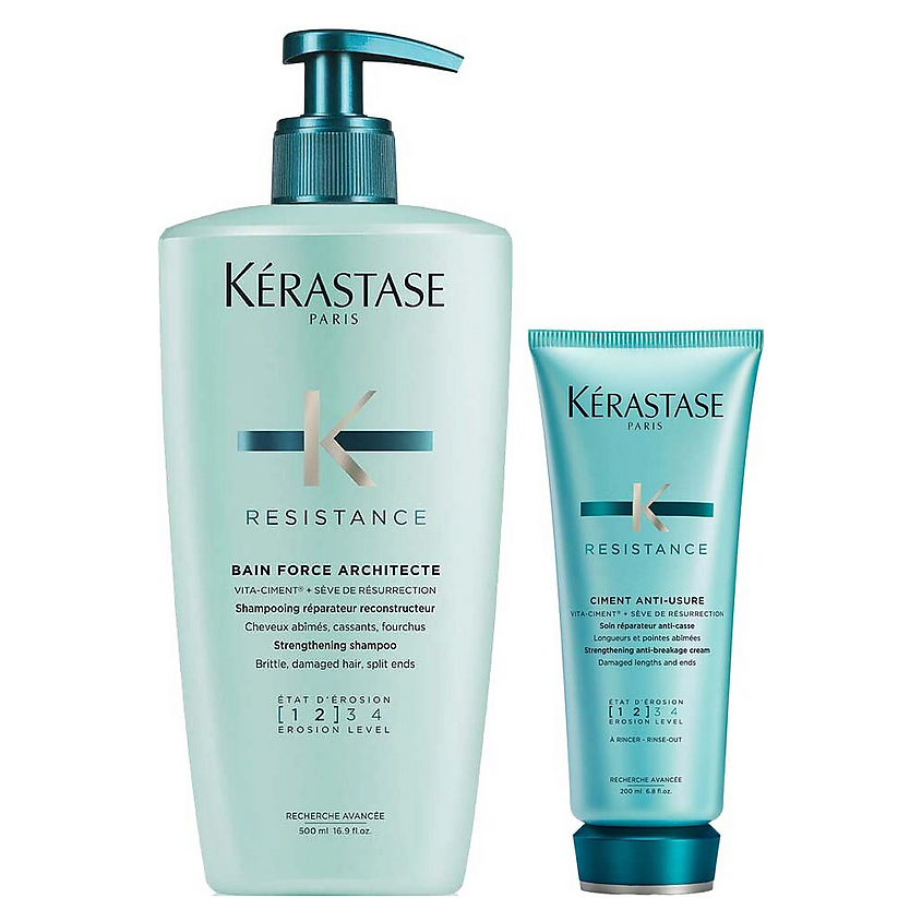Изображение товара KERASTASE Resistance Architecte Duo набор для поврежденных волос 500 мл 200 мл