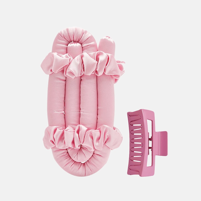 Изображение товара Гибкие бигуди QUALIGO для создания локонов, мягкие, розовые, комплект