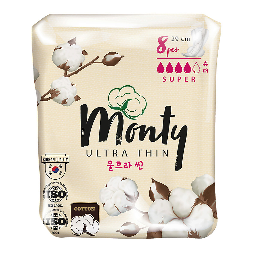Изображение товара MONTY Женские гигиенические прокладки ULTRA THIN SUPER PLUS, 1 шт. Изображение товара MONTY Женские гигиенические прокладки ULTRA THIN SUPER PLUS, 1 шт.