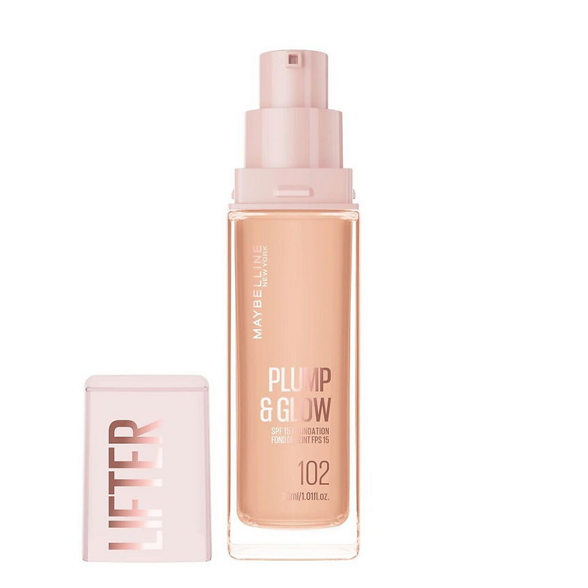 Изображение товара MAYBELLINE Тональный крем Lifter Plump & Glow Foundation, Nº 102
