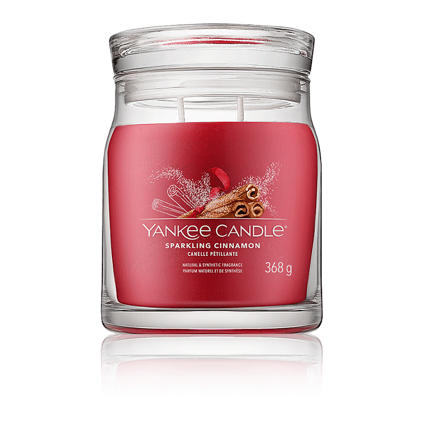 Изображение товара Ароматическая свеча Yankee Candle Sparkling Cinnamon 368 г зимний уют
