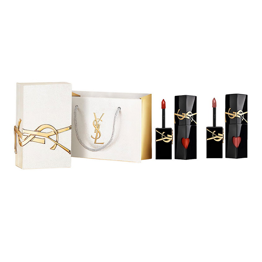 Изображение товара YVES SAINT LAURENT Набор из двух глянцевых помад YSL The Inks Vinyl Cream Liquid Lipstick, №416 + №610