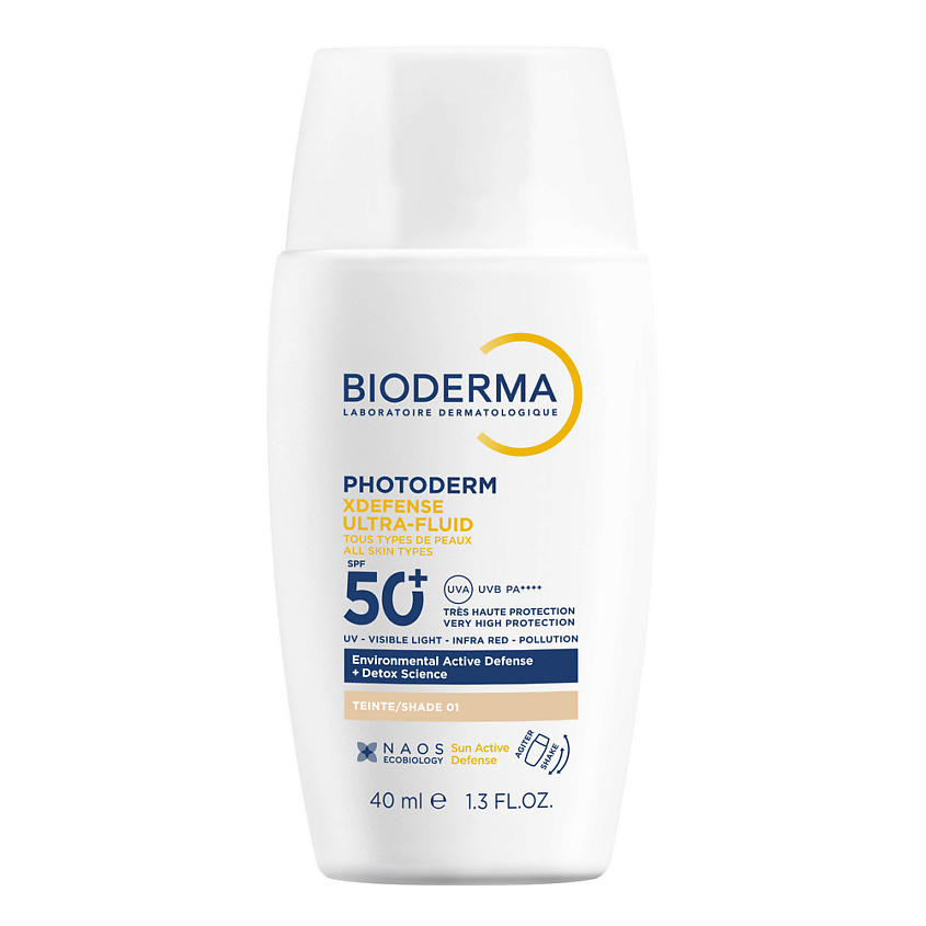 Изображение товара BIODERMA Солнцезащитный флюид для всех типов кожи, очень светлый оттенок Photoderm Xdefense SPF 50+, Очень светлый