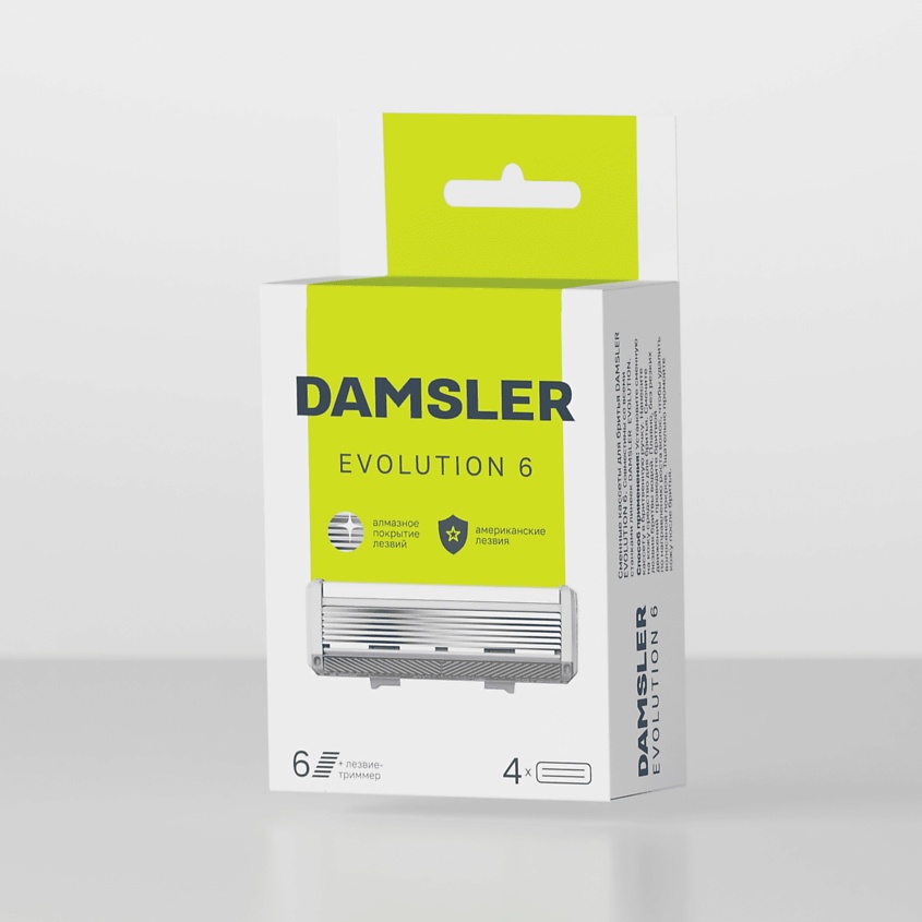 Изображение товара DAMSLER Кассеты для бритья, 6 лезвий Evolution, 4 шт.
