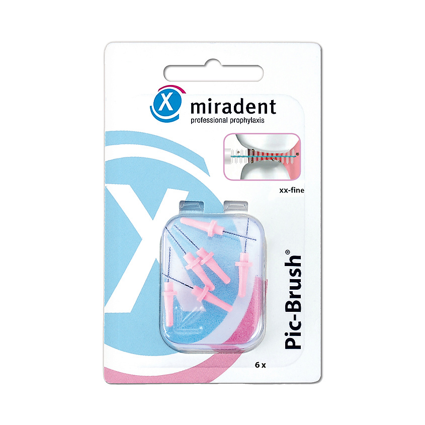 Изображение товара Межзубные ершики Pic-Brush® MIRADENT 6 шт для чистки брекетов и межзубных промежутков