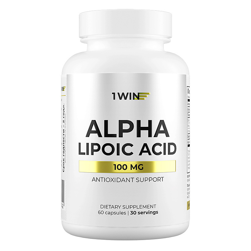 Изображение товара 1WIN Альфа липоевая кислота Alpha Lipoic Acid, 60 капсул