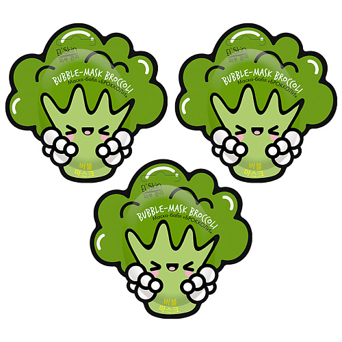 

ELSKIN Маска-бабл "БРОККОЛИ" с каолином 10, Маска-бабл "БРОККОЛИ" с каолином