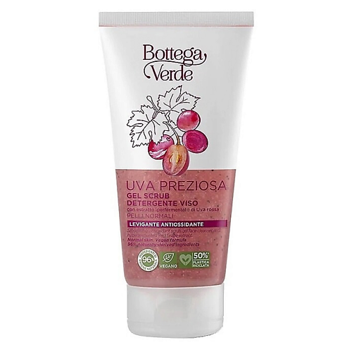 

BOTTEGA VERDE Антиоксидантный гель-скраб для умывания Uva Preziosa Gel Scrub 150, Антиоксидантный гель-скраб для умывания Uva Preziosa Gel Scrub