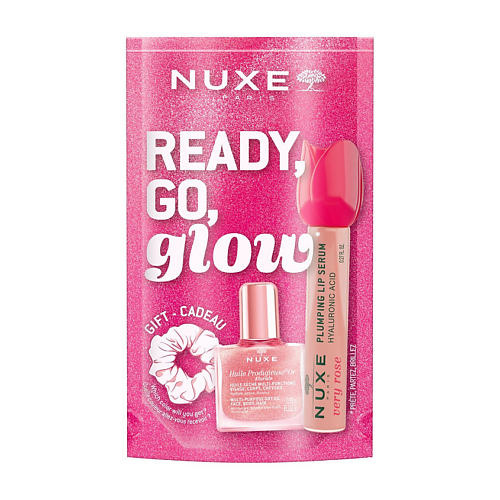 

NUXE Набор Ready, Go, Glow: Масло + Сыворотка для губ + Резинка для волос, Набор Ready, Go, Glow: Масло + Сыворотка для губ + Резинка для волос