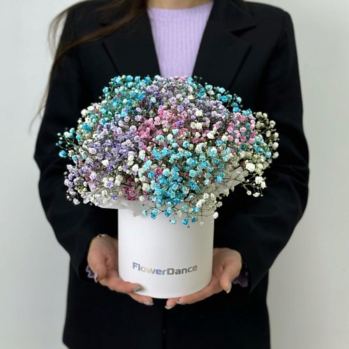 

FLOWER DANCE Цветы в коробке гипсофил, Цветы в коробке гипсофил