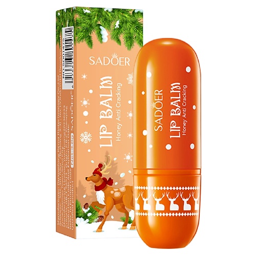 

SADOER Бальзам для губ питающий и увлажняющий Christmas с экстрактом меда, Бальзам для губ питающий и увлажняющий Christmas с экстрактом меда