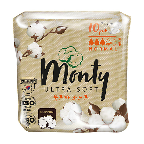 

MONTY Женские гигиенические прокладки ULTRA SOFT NORMAL PLUS, Женские гигиенические прокладки ULTRA SOFT NORMAL PLUS