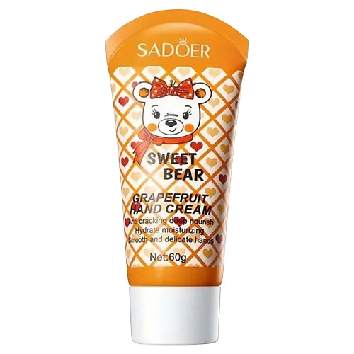 

SADOER Крем для рук против сухости Sweet Bear с экстрактом грейпфрута и маслом ши 60, Крем для рук против сухости Sweet Bear с экстрактом грейпфрута и маслом ши