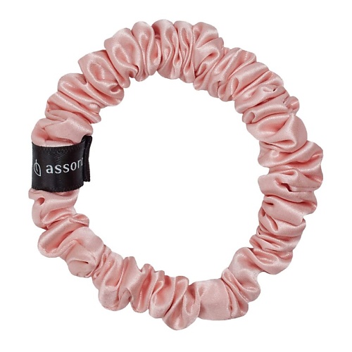 

ASSORO Шелковая резинка для волос S - Розовая, Шелковая резинка для волос S - Розовая
