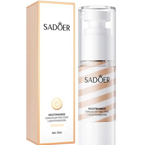 

SADOER Тональная основа консилер двухцветная с ниацинамидом Слоновая кость, Тональная основа консилер двухцветная с ниацинамидом Слоновая кость