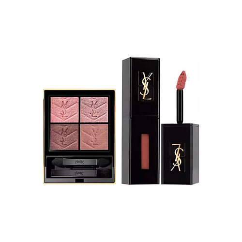 

YVES SAINT LAURENT Палетка теней Mini Couture Clutch + Помада Vernis A Levres Vinyl, Палетка теней Mini Couture Clutch + Помада Vernis A Levres Vinyl
