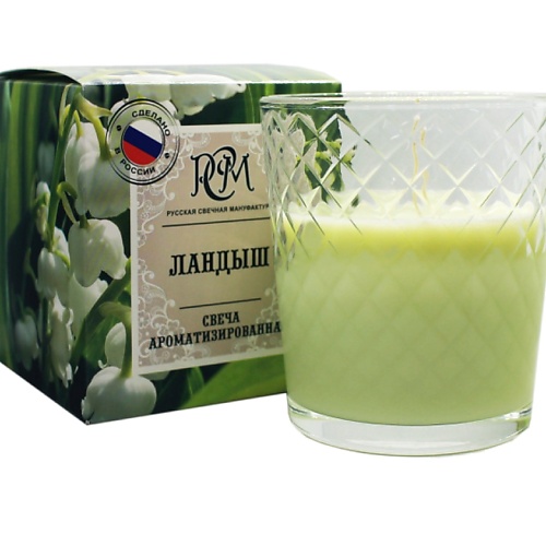 

РУССКАЯ СВЕЧНАЯ МАНУФАКТУРА Свеча в стакане "Ландыш", Свеча в стакане "Ландыш"