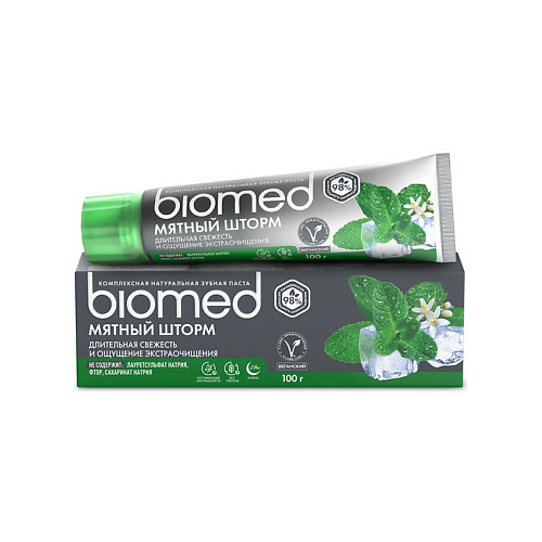 

BIOMED Комплексная зубная паста Мятный шторм 100, Комплексная зубная паста Мятный шторм