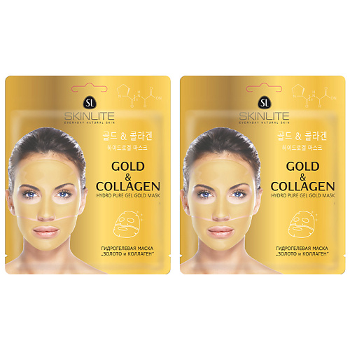 

SKINLITE Маска гидрогелевая Золото и коллаген 27, Маска гидрогелевая Золото и коллаген