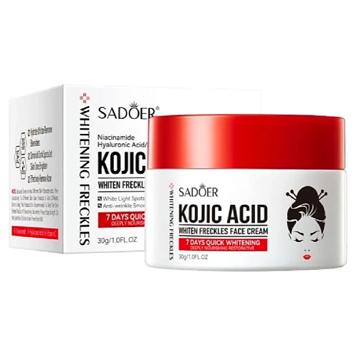 

SADOER Крем для лица от веснушек осветляющий с койевой кислотой 30, Крем для лица от веснушек осветляющий с койевой кислотой