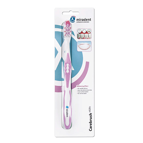 

MIRADENT Щетка для ежедневной чистки зубов средней жесткости Carebrush, Щетка для ежедневной чистки зубов средней жесткости Carebrush