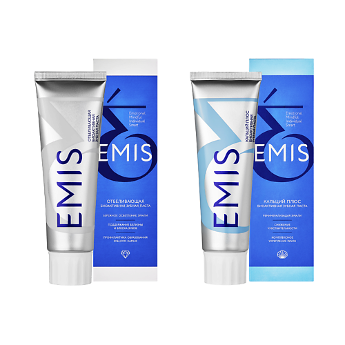 

EMIS Биоактивная зубная паста набор Кальций Плюс, Биоактивная зубная паста набор Кальций Плюс
