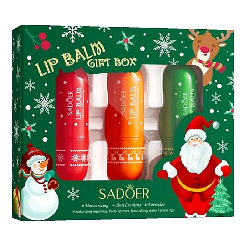 

SADOER Набор бальзамов для губ Christmas, Набор бальзамов для губ Christmas