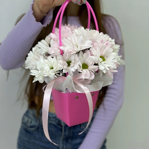 

FLOWER DANCE Корзина с цветами из хризантем, Корзина с цветами из хризантем