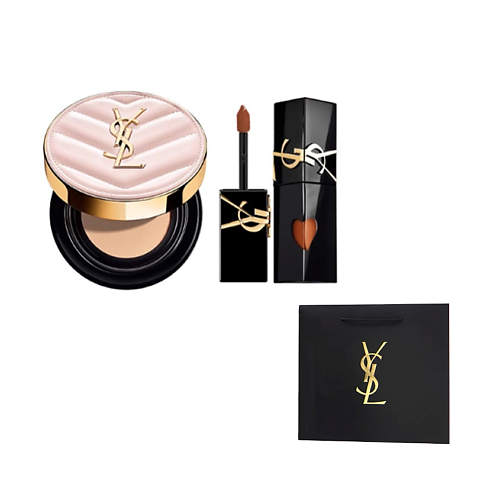 YVES SAINT LAURENT Набор: Touche Eclat Glow-Pact Cushion + THE INKS Vinyl Cream