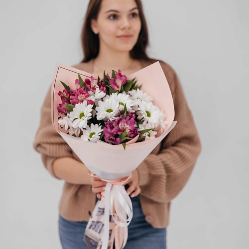 

FLOWER DANCE Горячее предложение. Альстромерия и ромашка, Горячее предложение. Альстромерия и ромашка