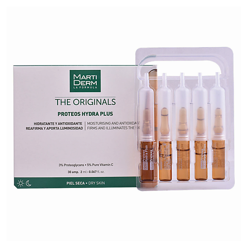 

MARTIDERM Увлажняющие антиоксидантные ампулы The Originals Proteos Hydra Plus 60, Увлажняющие антиоксидантные ампулы The Originals Proteos Hydra Plus