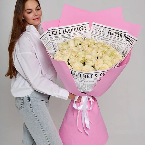 

FLOWER DANCE ️‍ Белые розы 35 шт, ️‍ Белые розы 35 шт