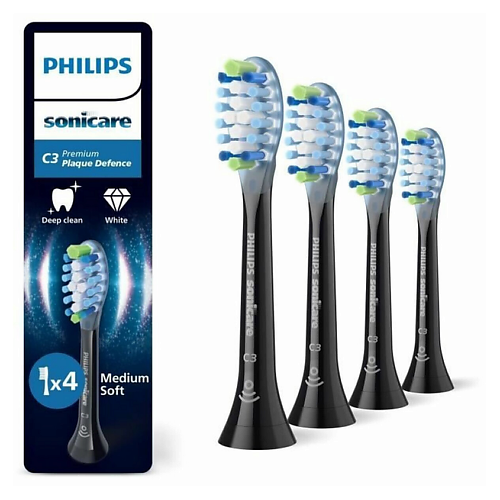 

PHILIPS Насадки для зубной щетки Sonicare C3 Premium Plaque Defence White HX9044/87, Насадки для зубной щетки Sonicare C3 Premium Plaque Defence White HX9044/87