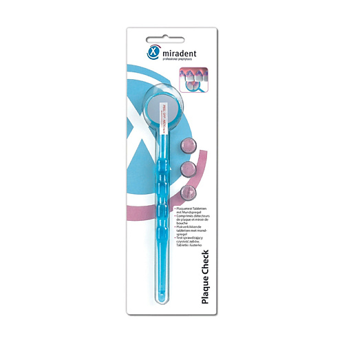 

MIRADENT Набор контроля уровня гигиены полости рта: таблетки для индикации зубного налёта и зеркало, Набор контроля уровня гигиены полости рта: таблетки для индикации зубного налёта и зеркало