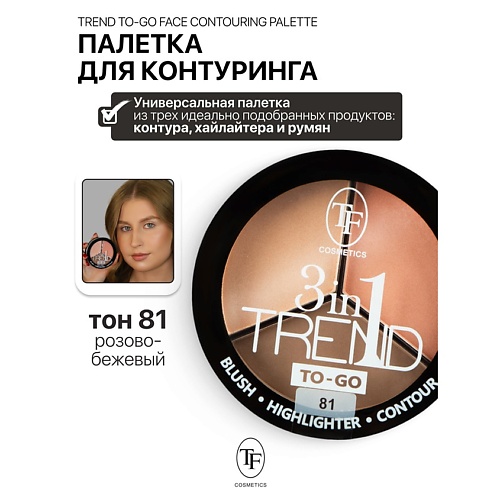 Палетка TF Палетка для контуринга лица TREND TO-GO