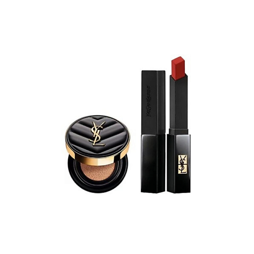 

YVES SAINT LAURENT Набор для макияжа: Мини-кушон Le Cushion Encre de Peau + Помада, Набор для макияжа: Мини-кушон Le Cushion Encre de Peau + Помада