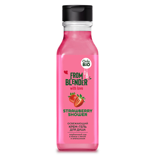 

ONLY BIO Strawberry Shower Освежающий крем-гель для душа 370, Strawberry Shower Освежающий крем-гель для душа