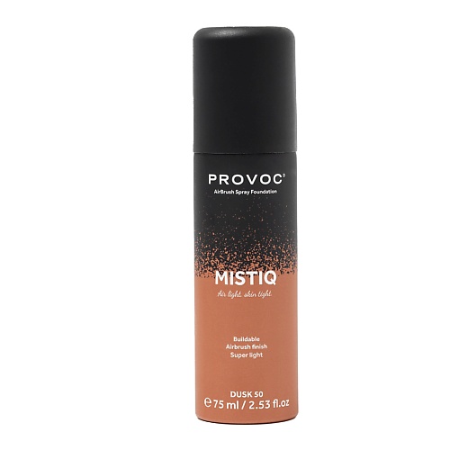 

PROVOC MISTIQ Spray Foundation Dusk Тональная основа - спрей, MISTIQ Spray Foundation Dusk Тональная основа - спрей