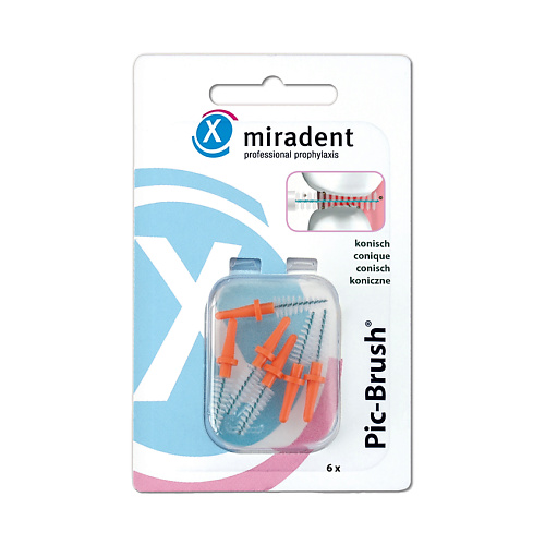 

MIRADENT Запасные межзубные ершики Pic-Brush для чистки зубов и брекетов, Запасные межзубные ершики Pic-Brush для чистки зубов и брекетов
