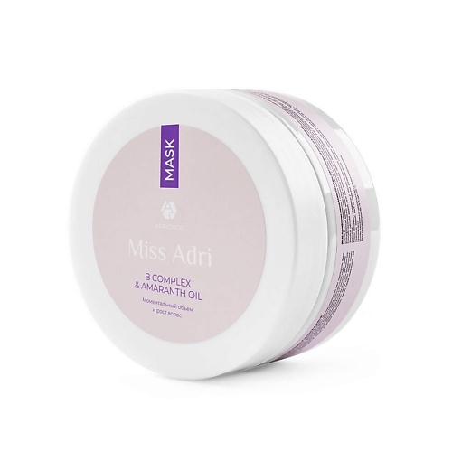 

ADRICOCO Маска для объема волос Miss Adri B complex & amaranth oil 250, Маска для объема волос Miss Adri B complex & amaranth oil